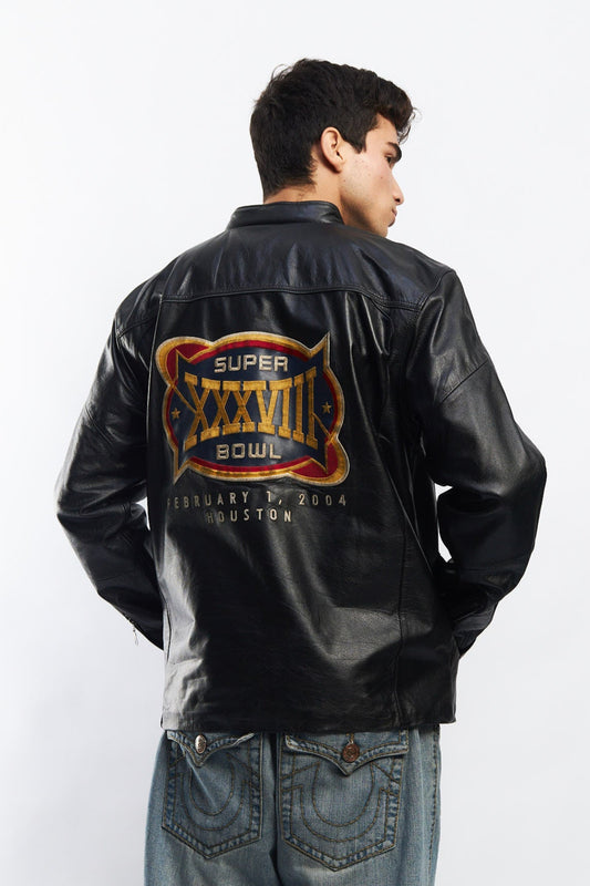 2004 Reebok x NFL Superbowl Patriots Leather Jacket (M/L)