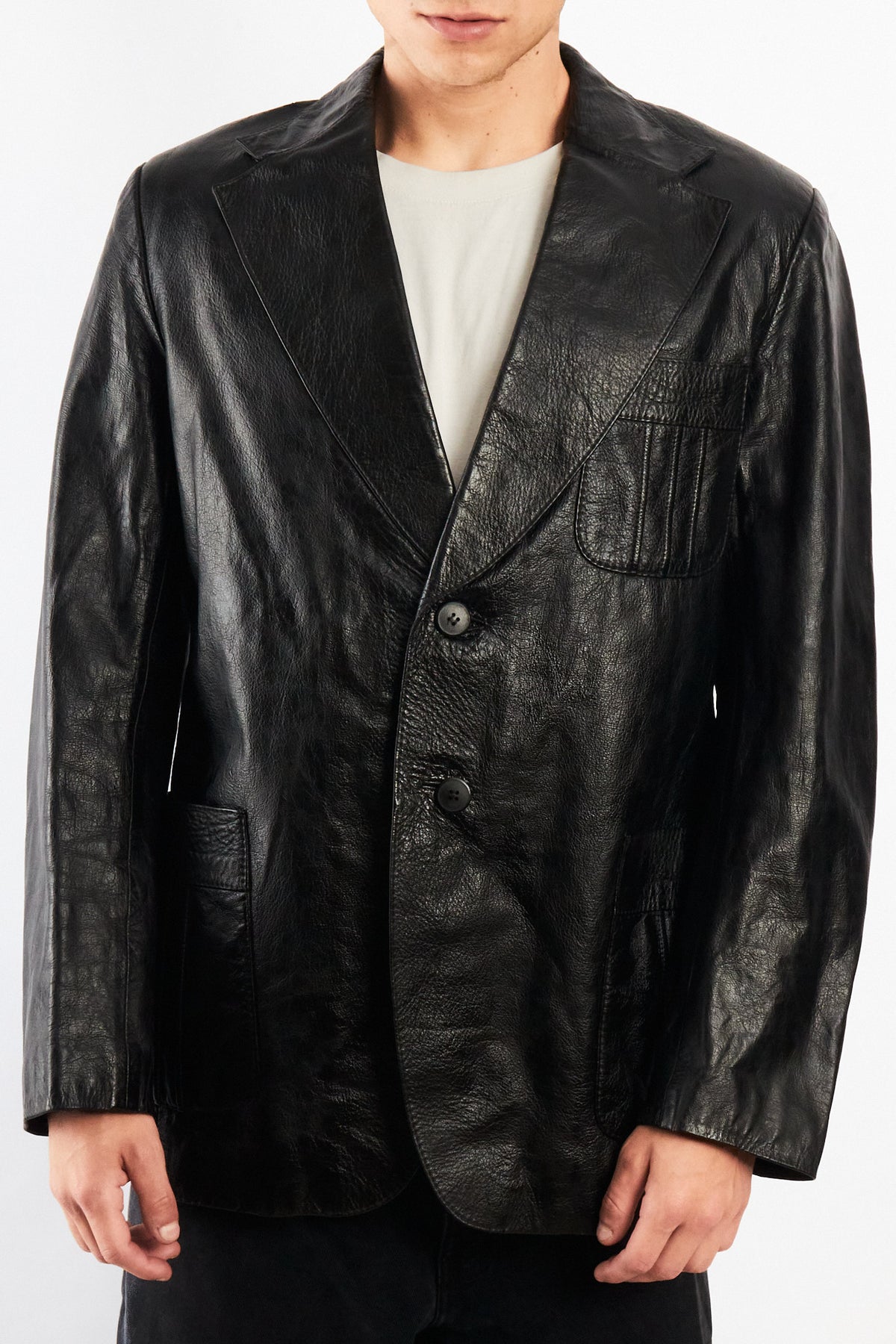 2000 Renzo Costa Leather Blazer (M/L)