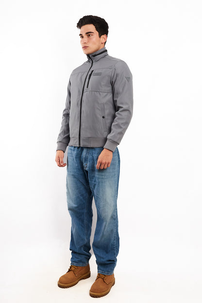 Guess Los Angeles Gray Impermeable Padded Bomber Jacket (S/M)