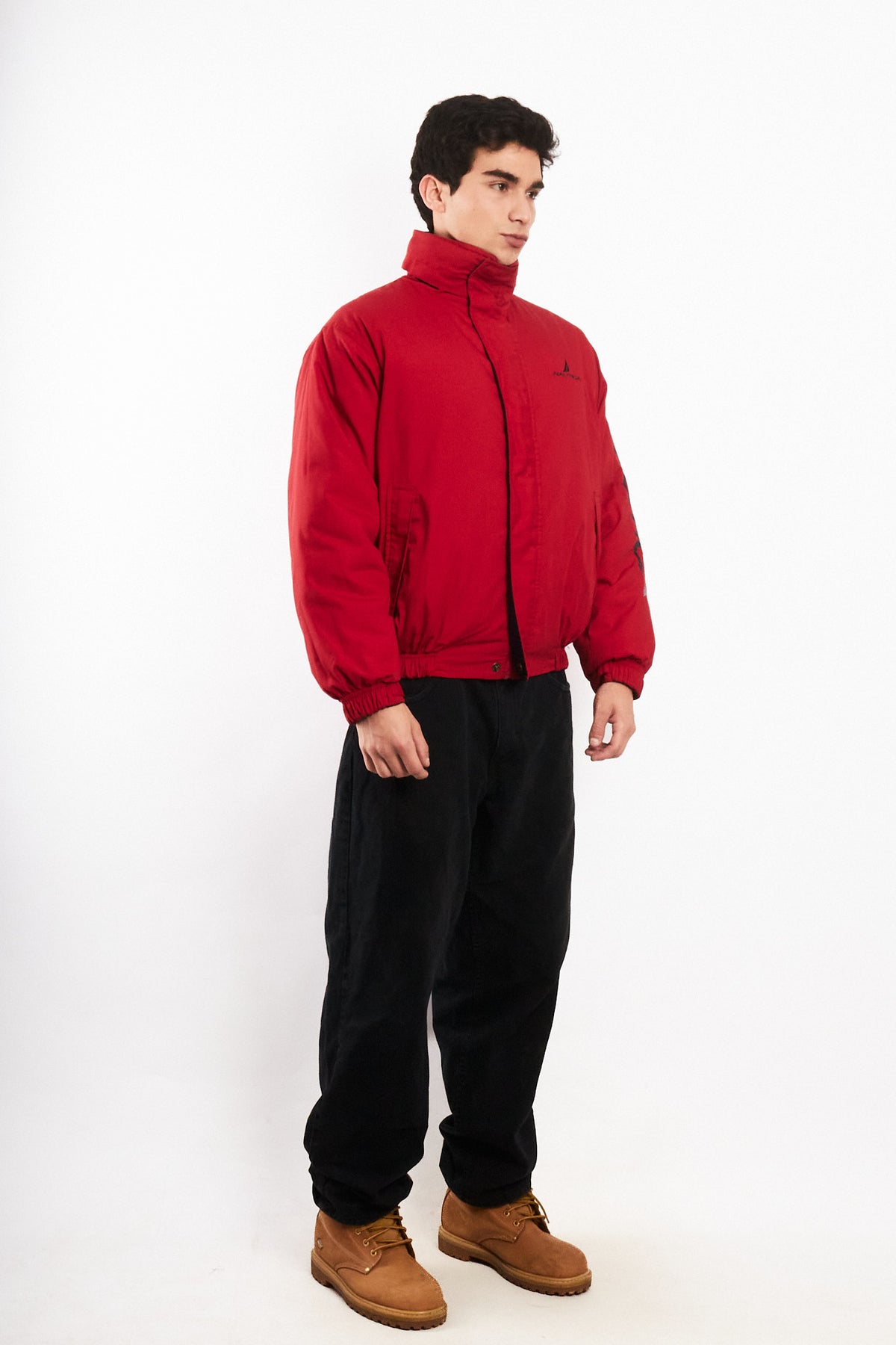 1990 Vintage Nautica Reversible Spellout Red and Blue Jacket (M/L)