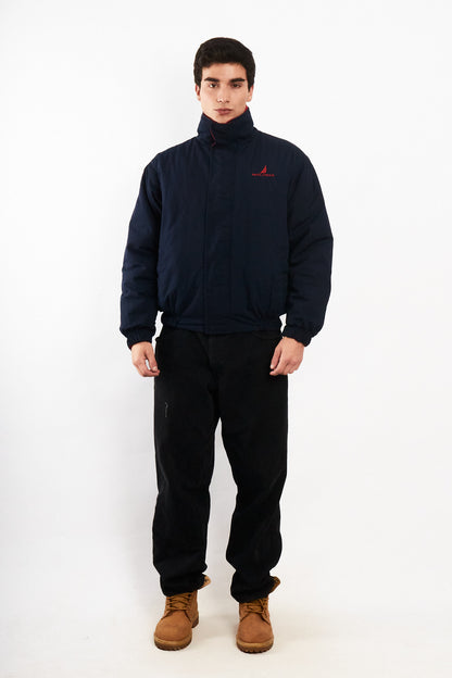 1990 Vintage Nautica Reversible Spellout Red and Blue Jacket (M/L)