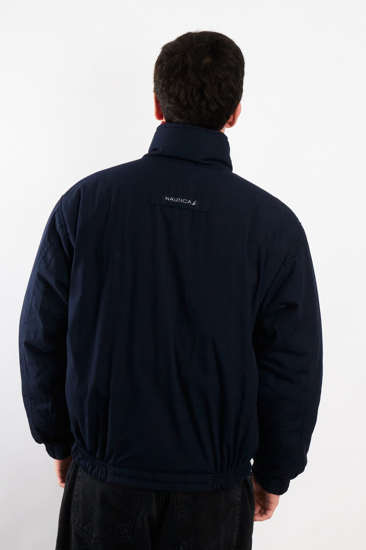 1990 Vintage Nautica Reversible Spellout Red and Blue Jacket (M/L)