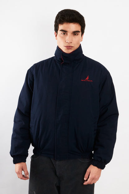 1990 Vintage Nautica Reversible Spellout Red and Blue Jacket (M/L)