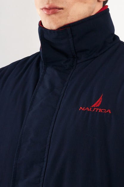 1990 Vintage Nautica Reversible Spellout Red and Blue Jacket (M/L)