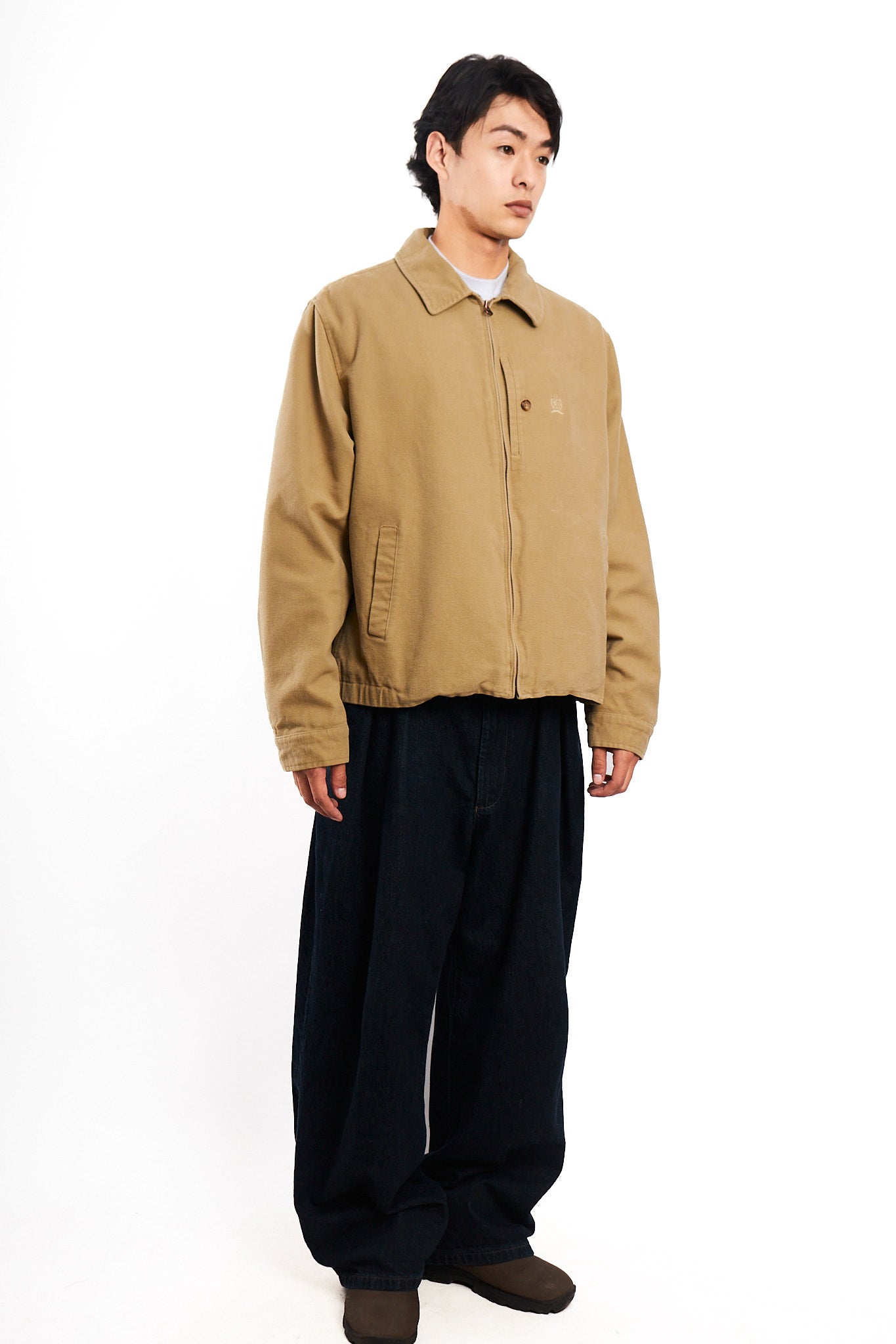 1999 Vintage Tommy Hilfiger Beige Wool Harrington (M/L)