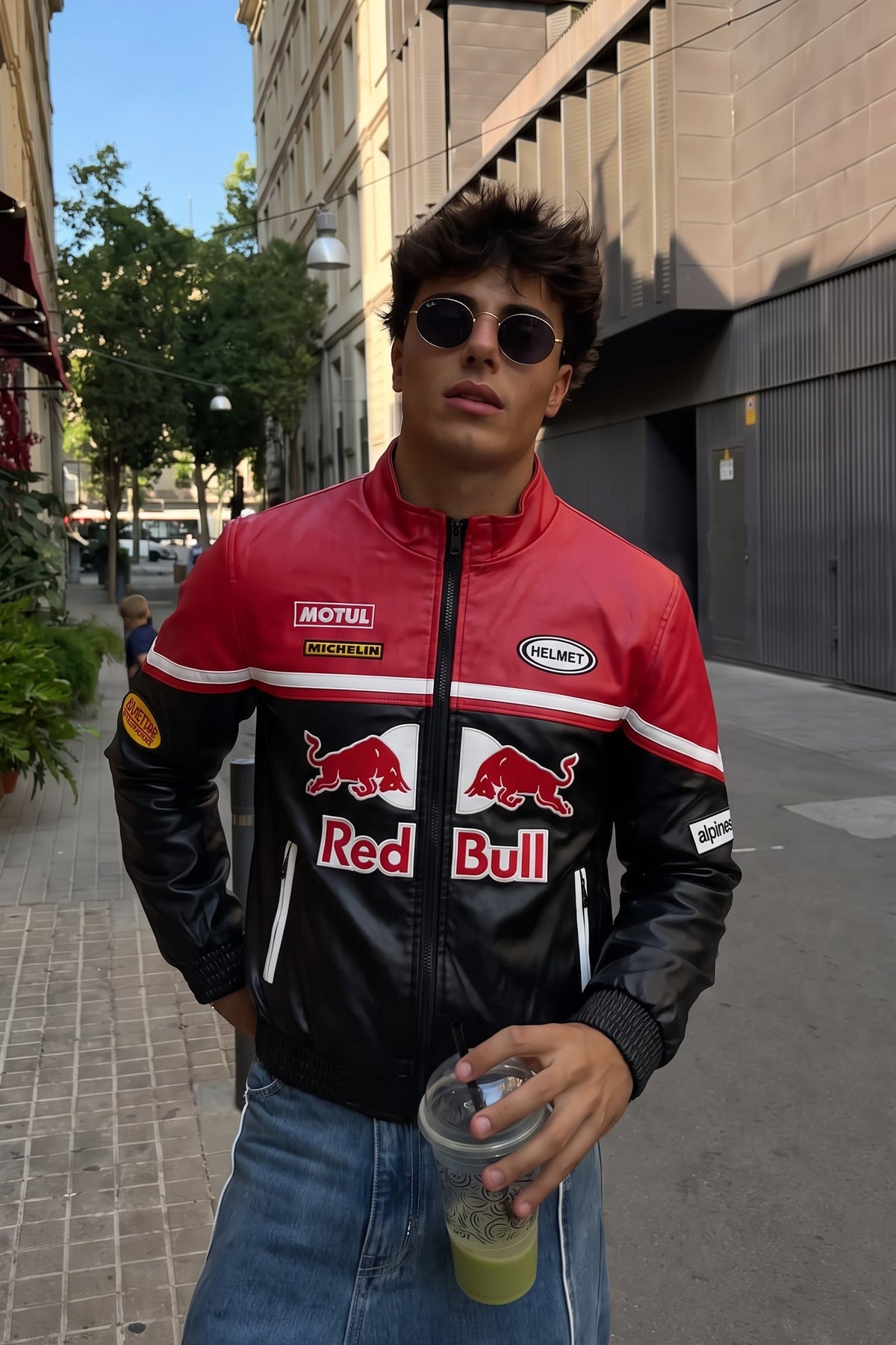 Red Bull Racing Vegan Red Edition Leather Racer Jacket