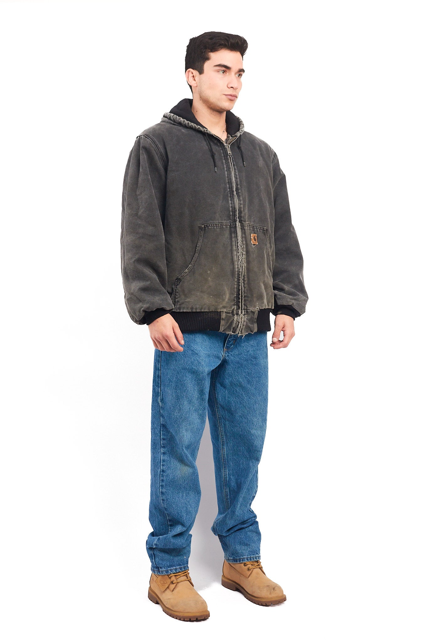 Vintage Carhartt J130 "Justin Bieber" Faded Graphite Duck Active Jacket (L)