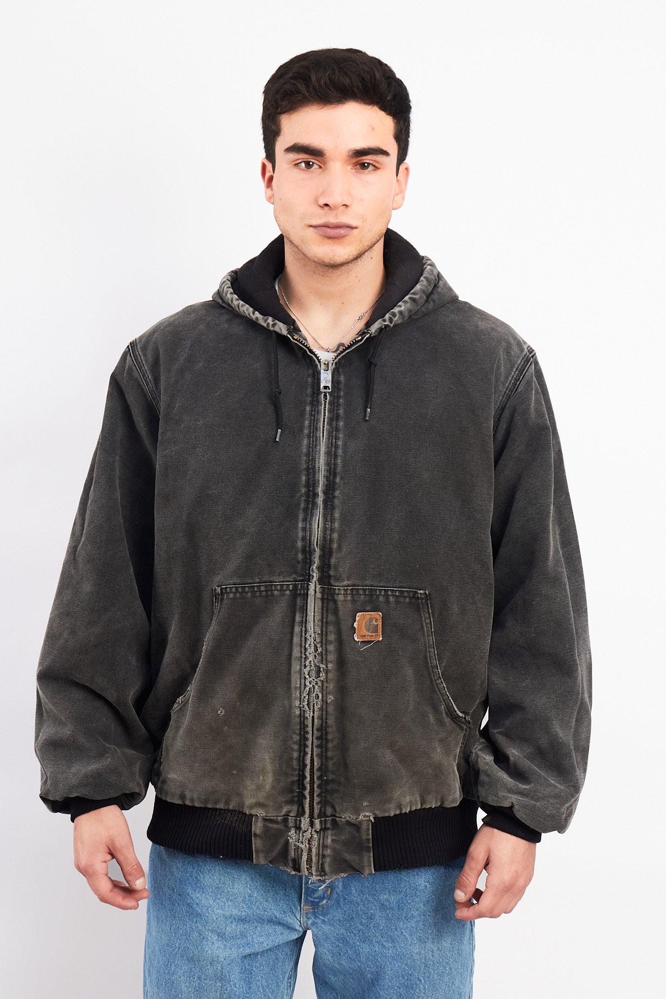 Vintage Carhartt J130 "Justin Bieber" Faded Graphite Duck Active Jacket (L)