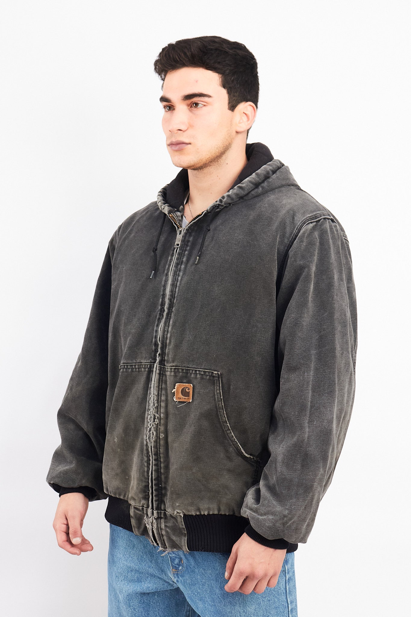 Vintage Carhartt J130 "Justin Bieber" Faded Graphite Duck Active Jacket (L)