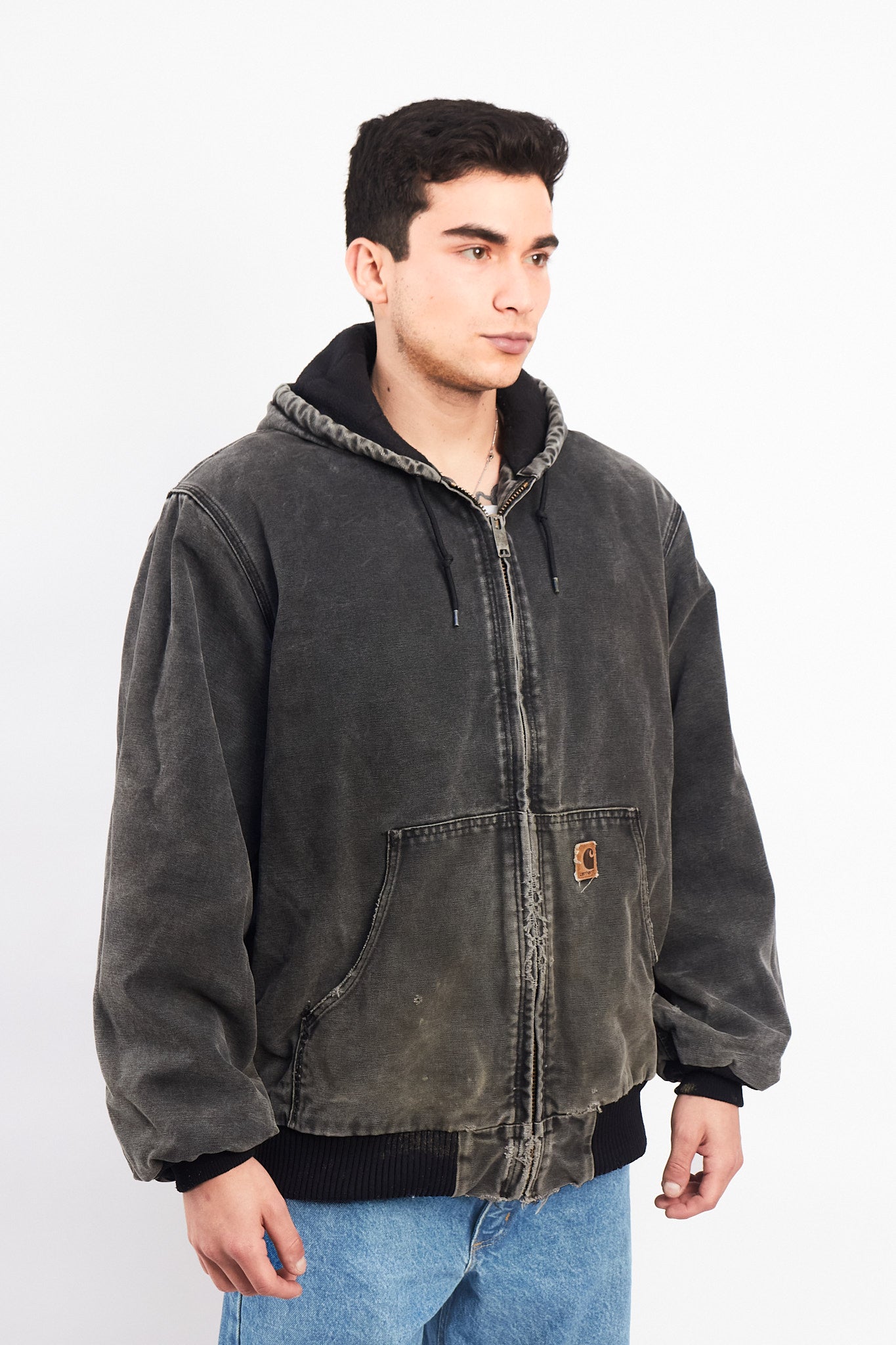 Vintage Carhartt J130 "Justin Bieber" Faded Graphite Duck Active Jacket (L)