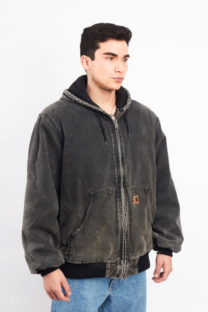 Vintage Carhartt J130 "Justin Bieber" Faded Graphite Duck Active Jacket (L)