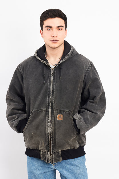 Vintage Carhartt J130 "Justin Bieber" Faded Graphite Duck Active Jacket (L)
