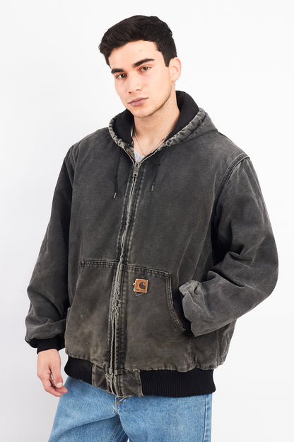 Vintage Carhartt J130 "Justin Bieber" Faded Graphite Duck Active Jacket (L)