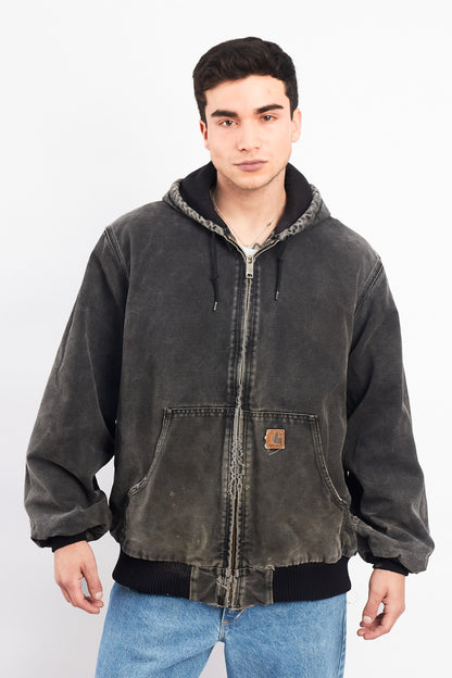 Vintage Carhartt J130 "Justin Bieber" Faded Graphite Duck Active Jacket (L)