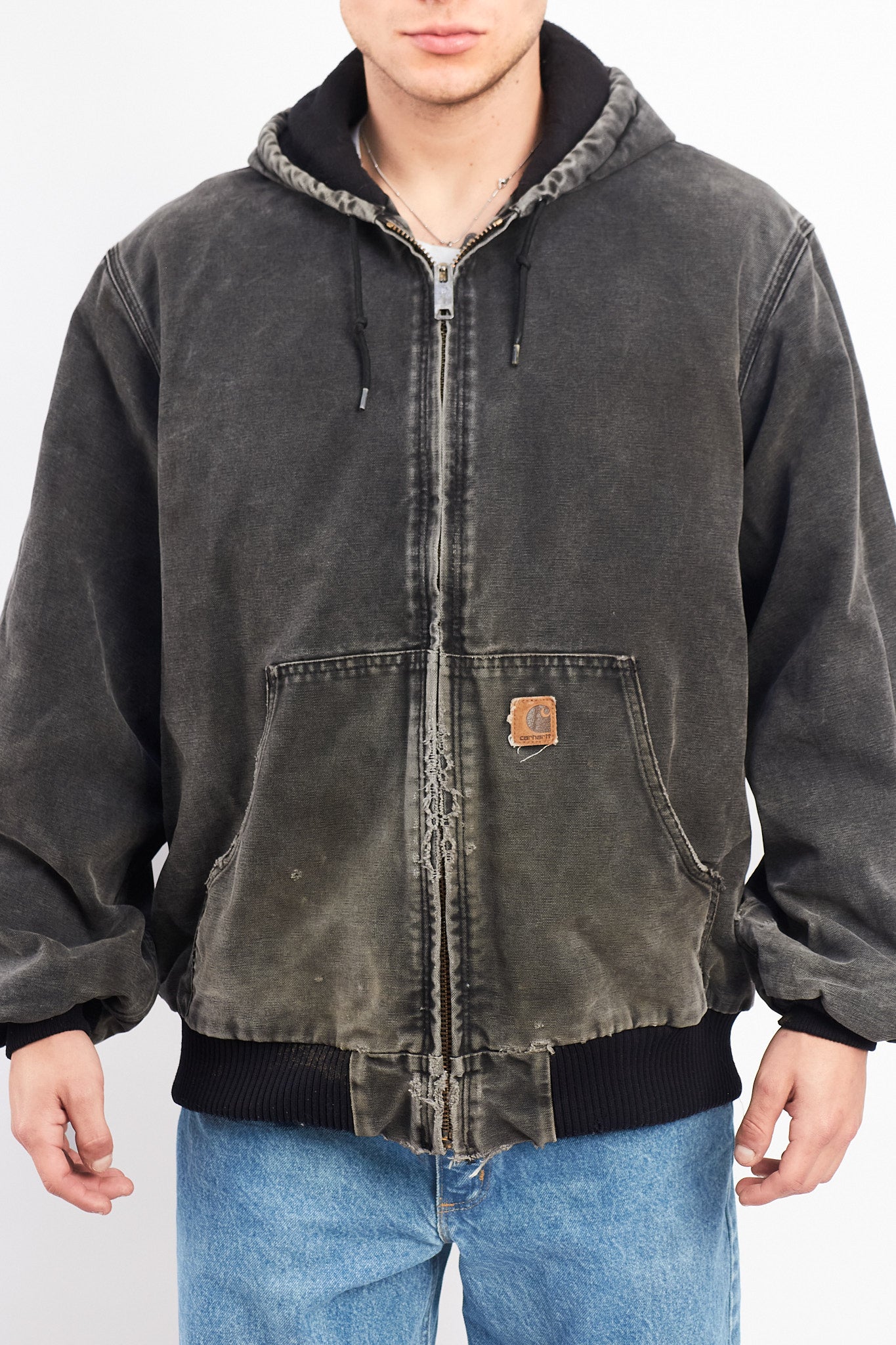 Vintage Carhartt J130 "Justin Bieber" Faded Graphite Duck Active Jacket (L)