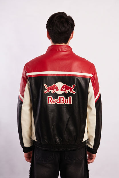 Red Bull Racing Vegan Red Edition Leather Racer Jacket