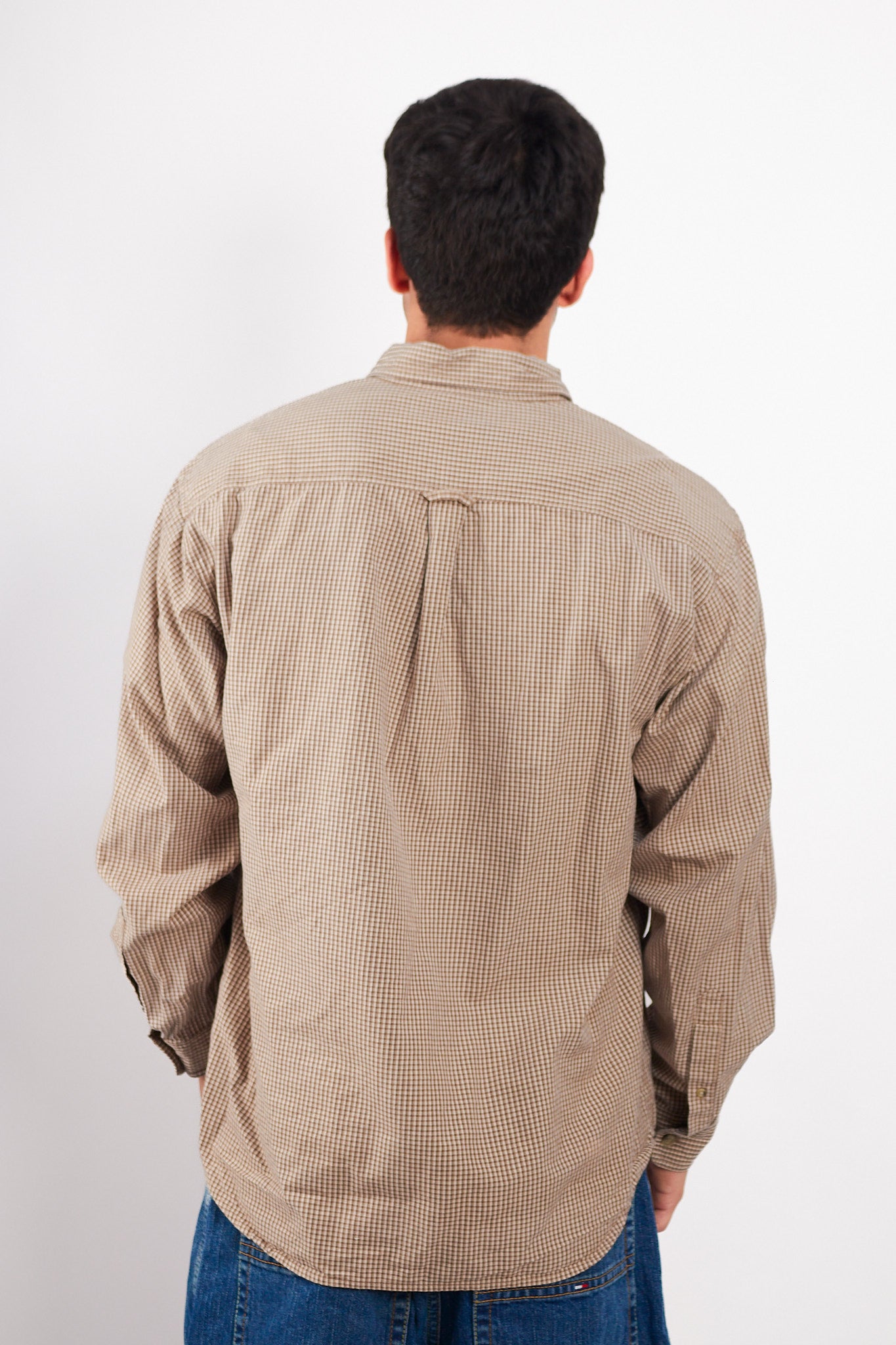 2000 Columbia Brown Plaid Shirt (L/XL)