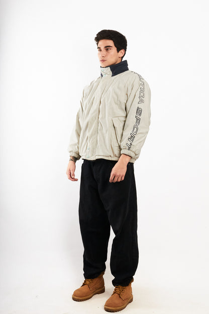 2000 Vintage Nautica Sport Reversible Spellout / Polar Jacket (S)