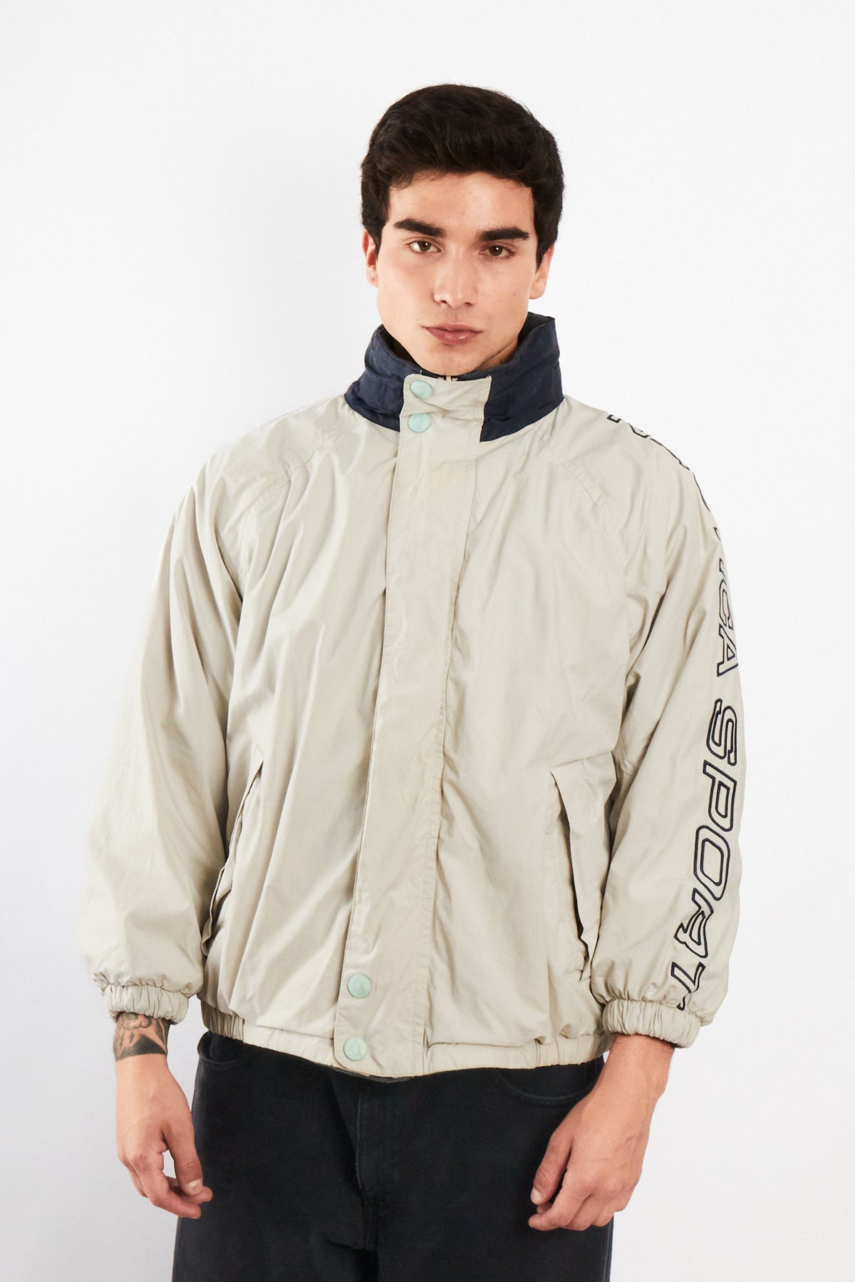 2000 Vintage Nautica Sport Reversible Spellout / Polar Jacket (S)