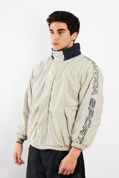 2000 Vintage Nautica Sport Reversible Spellout / Polar Jacket (S)