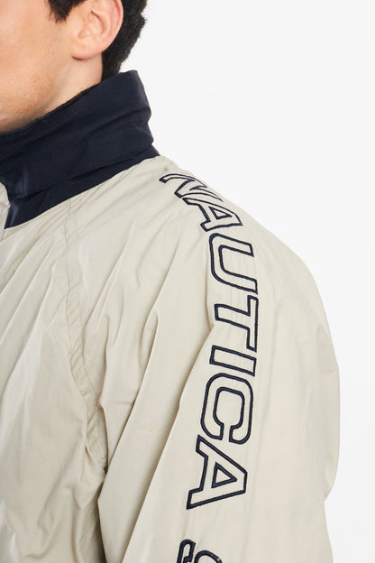 2000 Vintage Nautica Sport Reversible Spellout / Polar Jacket (S)