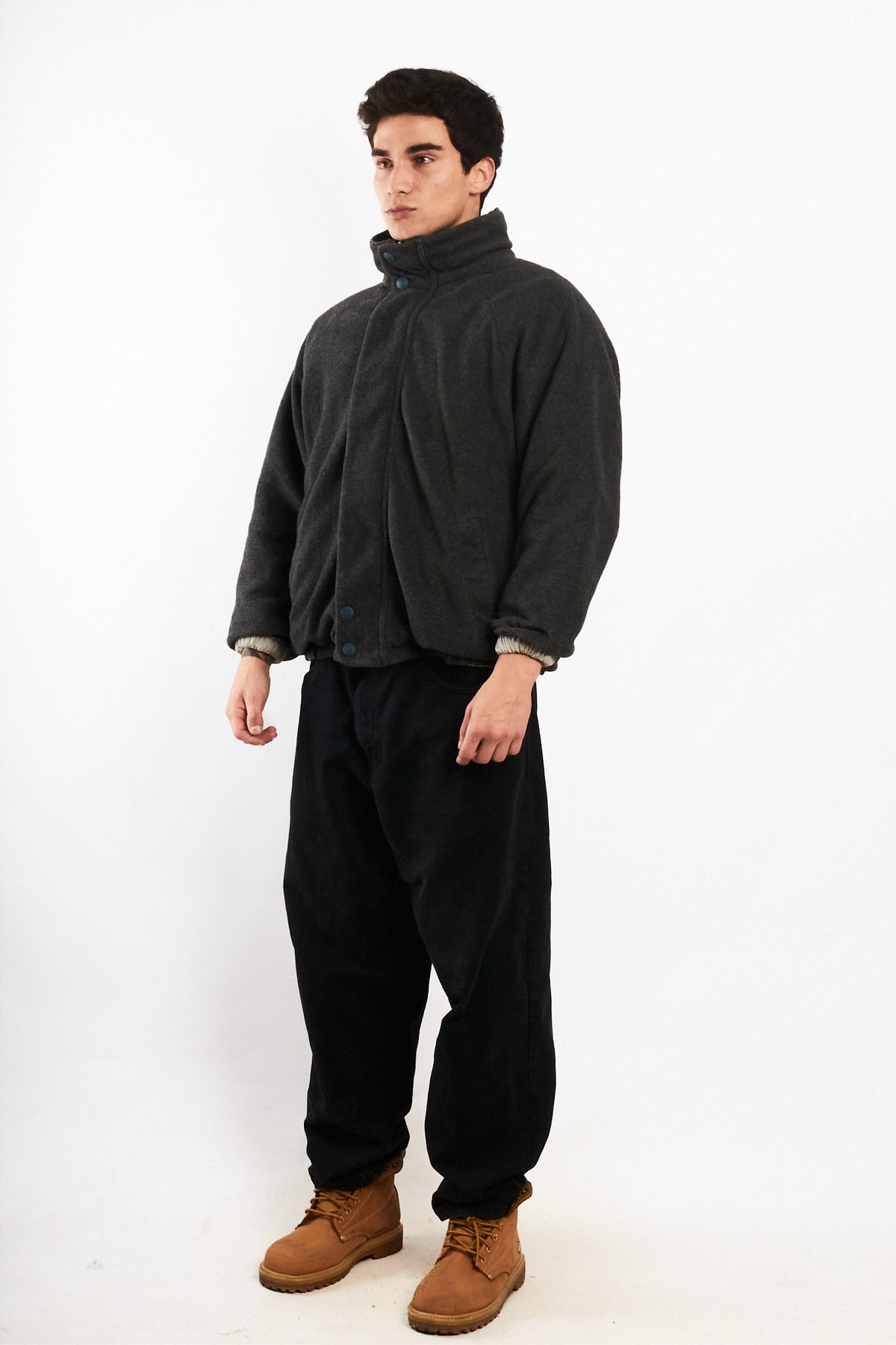 2000 Vintage Nautica Sport Reversible Spellout / Polar Jacket (S)