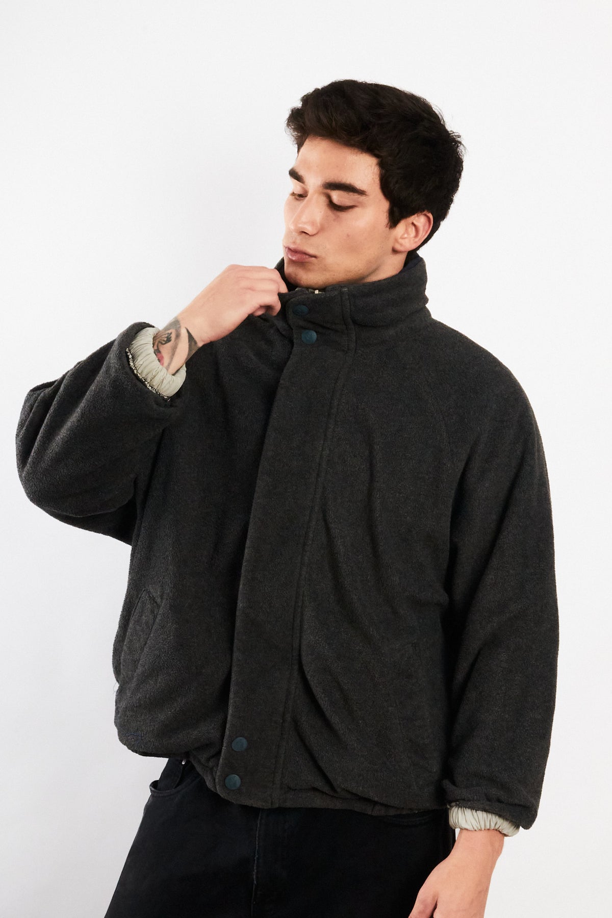 2000 Vintage Nautica Sport Reversible Spellout / Polar Jacket (S)