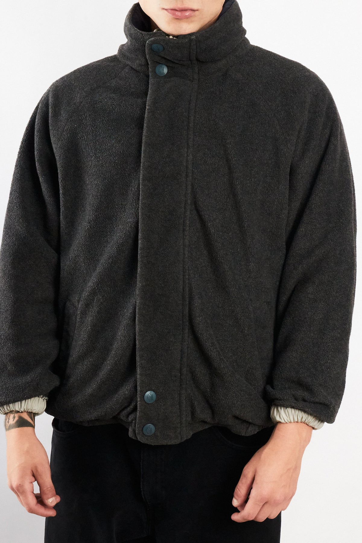2000 Vintage Nautica Sport Reversible Spellout / Polar Jacket (S)