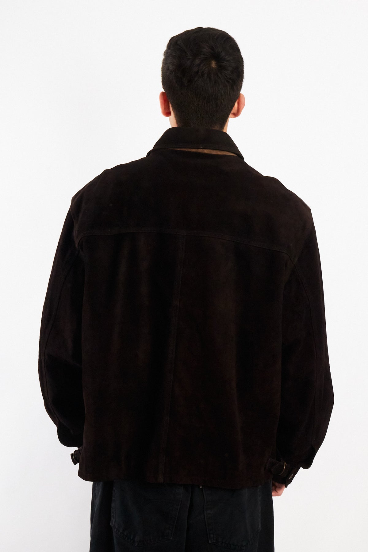 1990 Vintage Tommy Hilfiger Black Suede Harrington Jacket (L/XL)