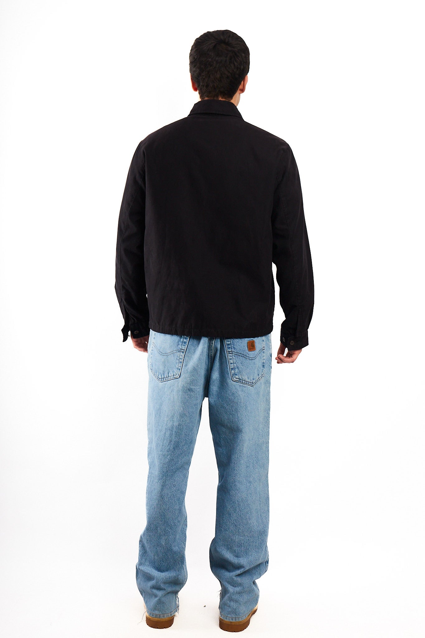 2000 Vintage Tommy Hilfiger Black Peachskin Harrington (M)