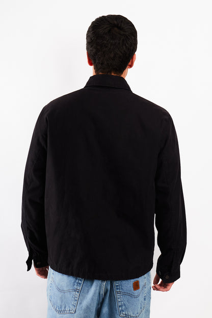 2000 Vintage Tommy Hilfiger Black Peachskin Harrington (M)