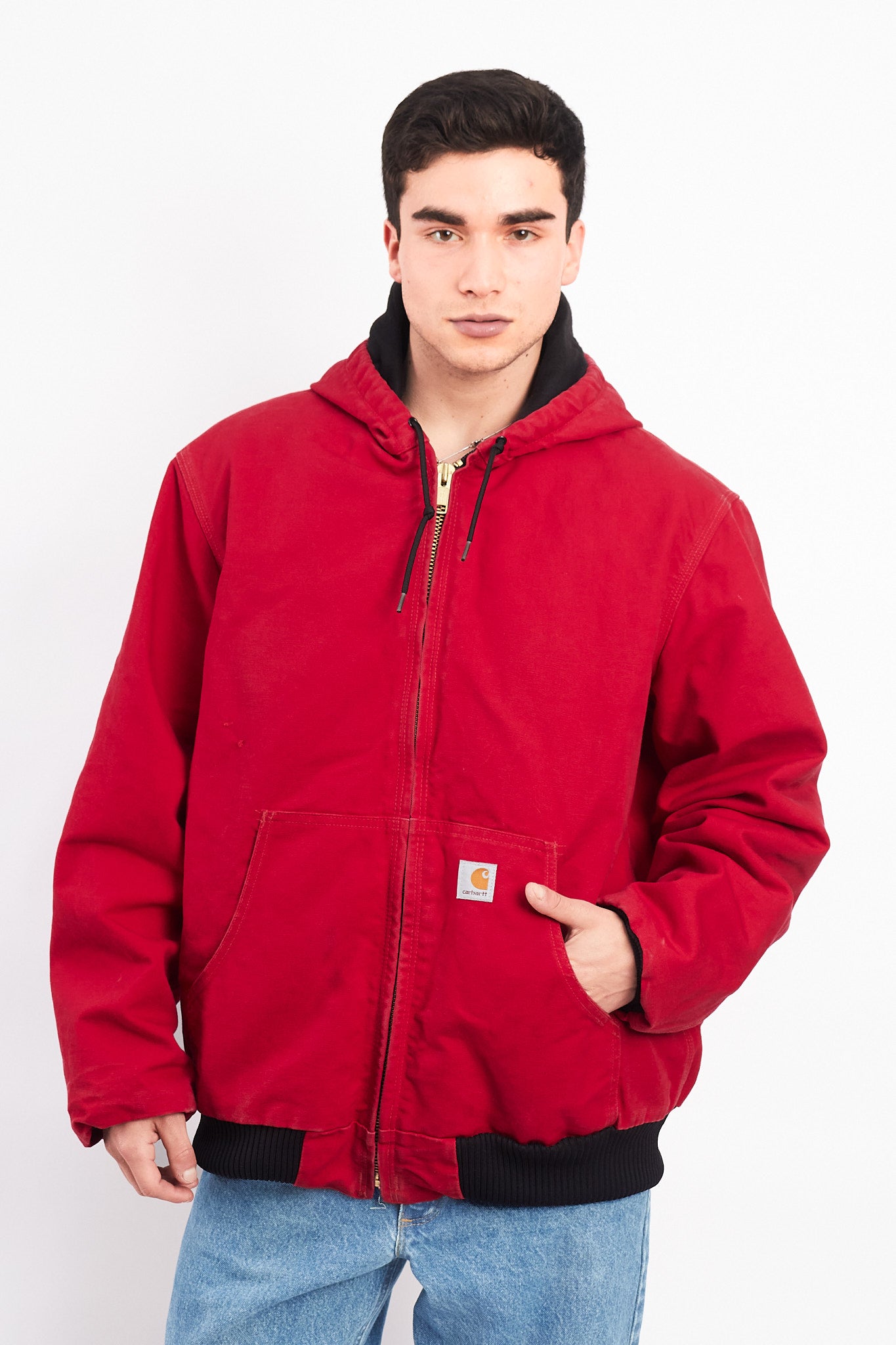 Vintage Carhartt J140 Red Duck Active Jacket (L/XL)