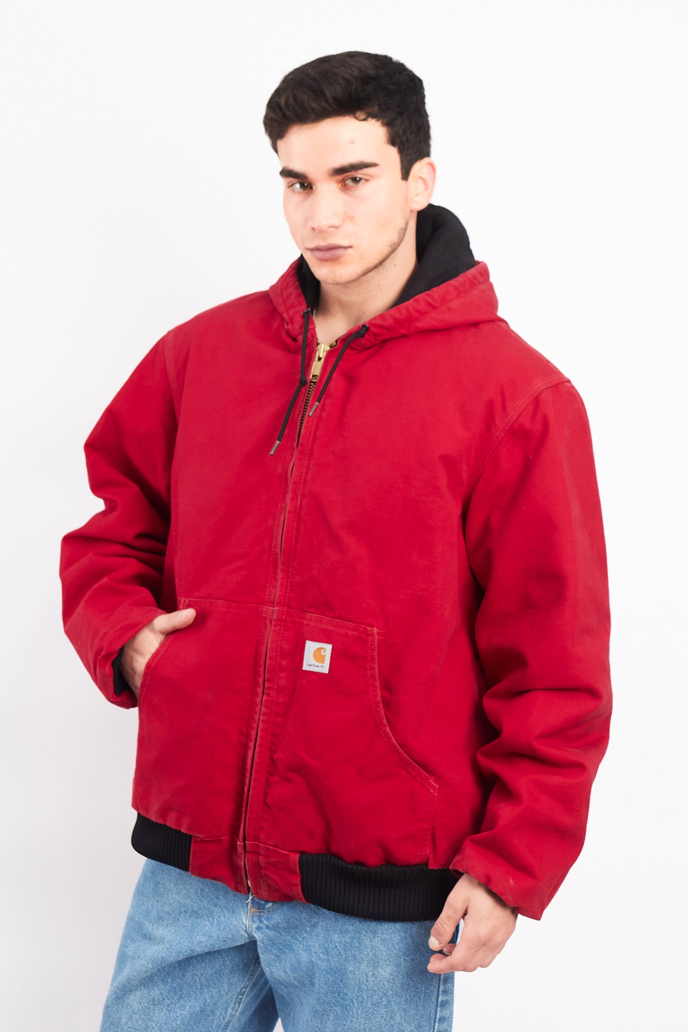 Vintage Carhartt J140 Red Duck Active Jacket (L/XL)