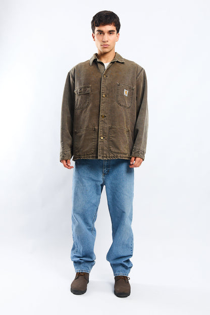 Vintage Carhartt Moss Green Michigan Chore Coat (M/L)