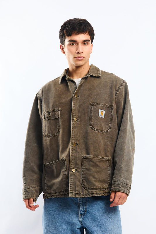 Vintage Carhartt Moss Green Michigan Chore Coat (M/L)