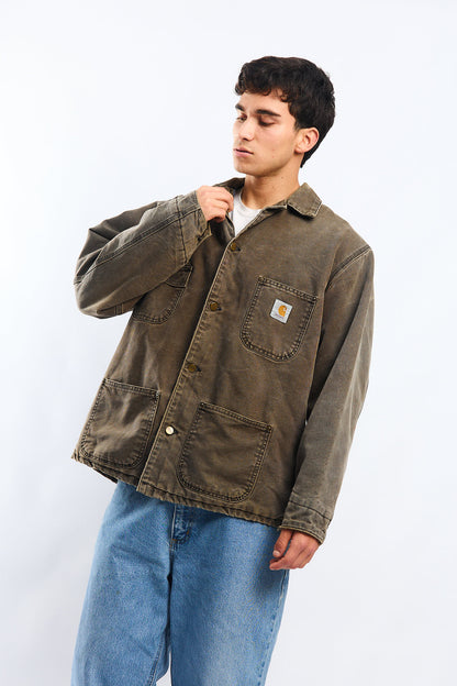 Vintage Carhartt Moss Green Michigan Chore Coat (M/L)