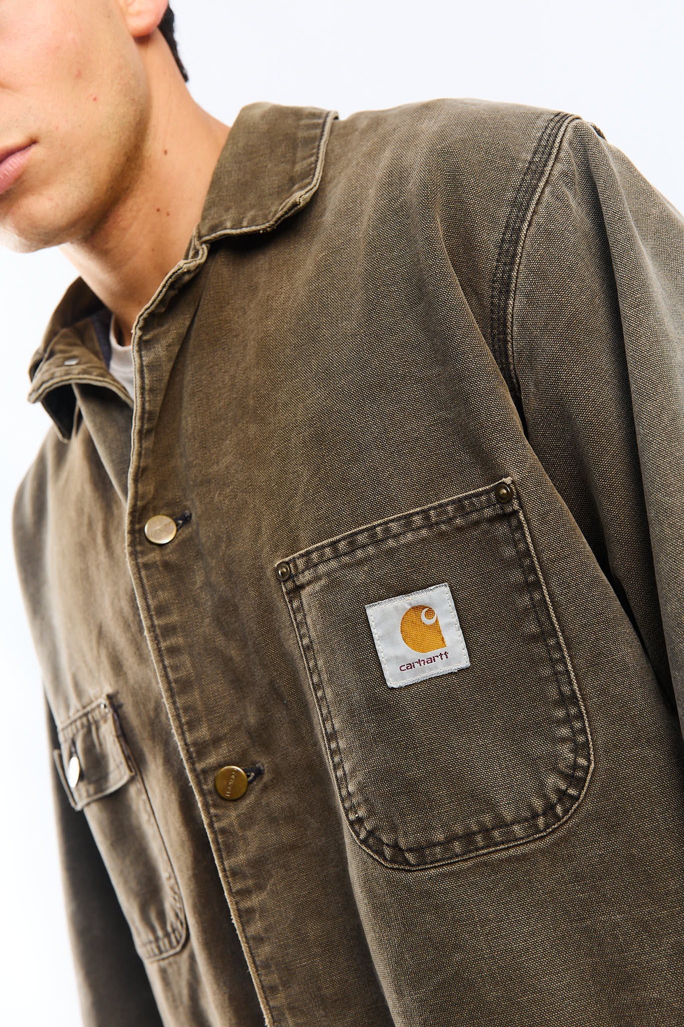 Vintage Carhartt Moss Green Michigan Chore Coat (M/L)