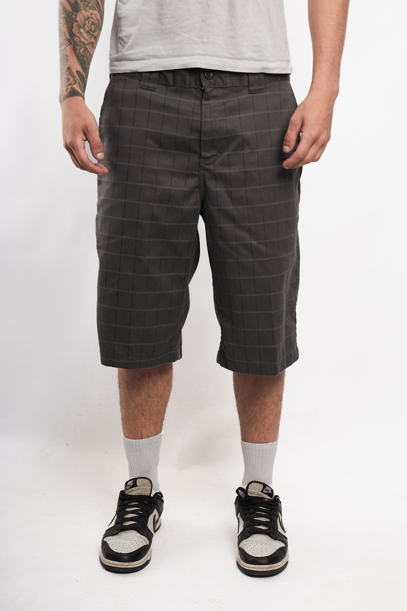 2000 Dickies Gray Plaid Work Short (32)