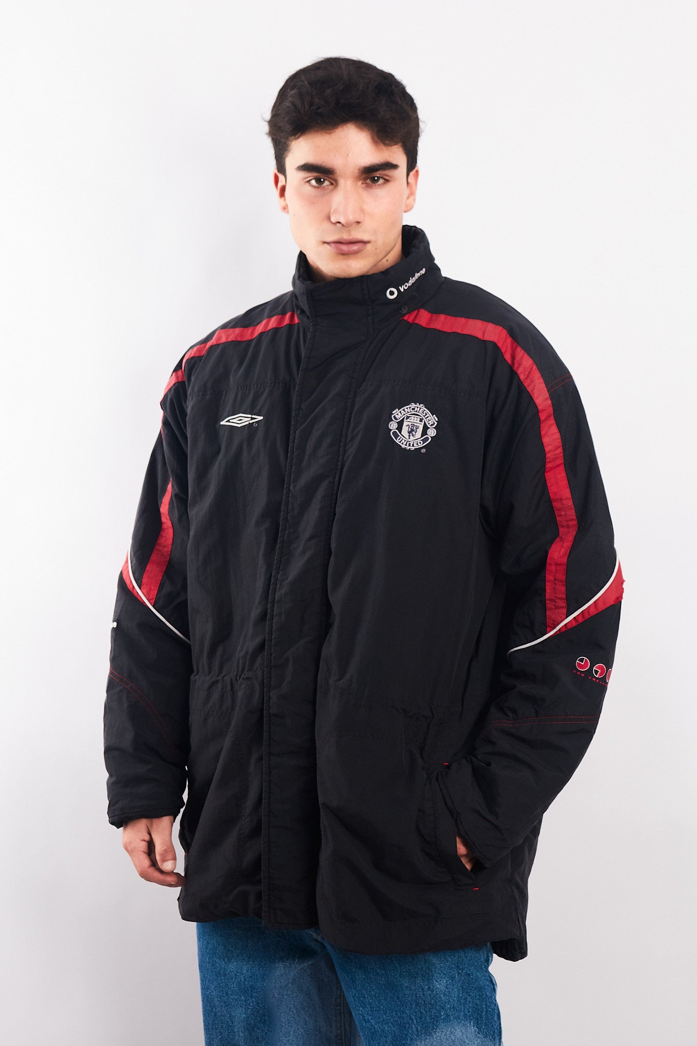 2000-2001 Vintage Umbro Pro Training Manchester United Padded Jacket (L)