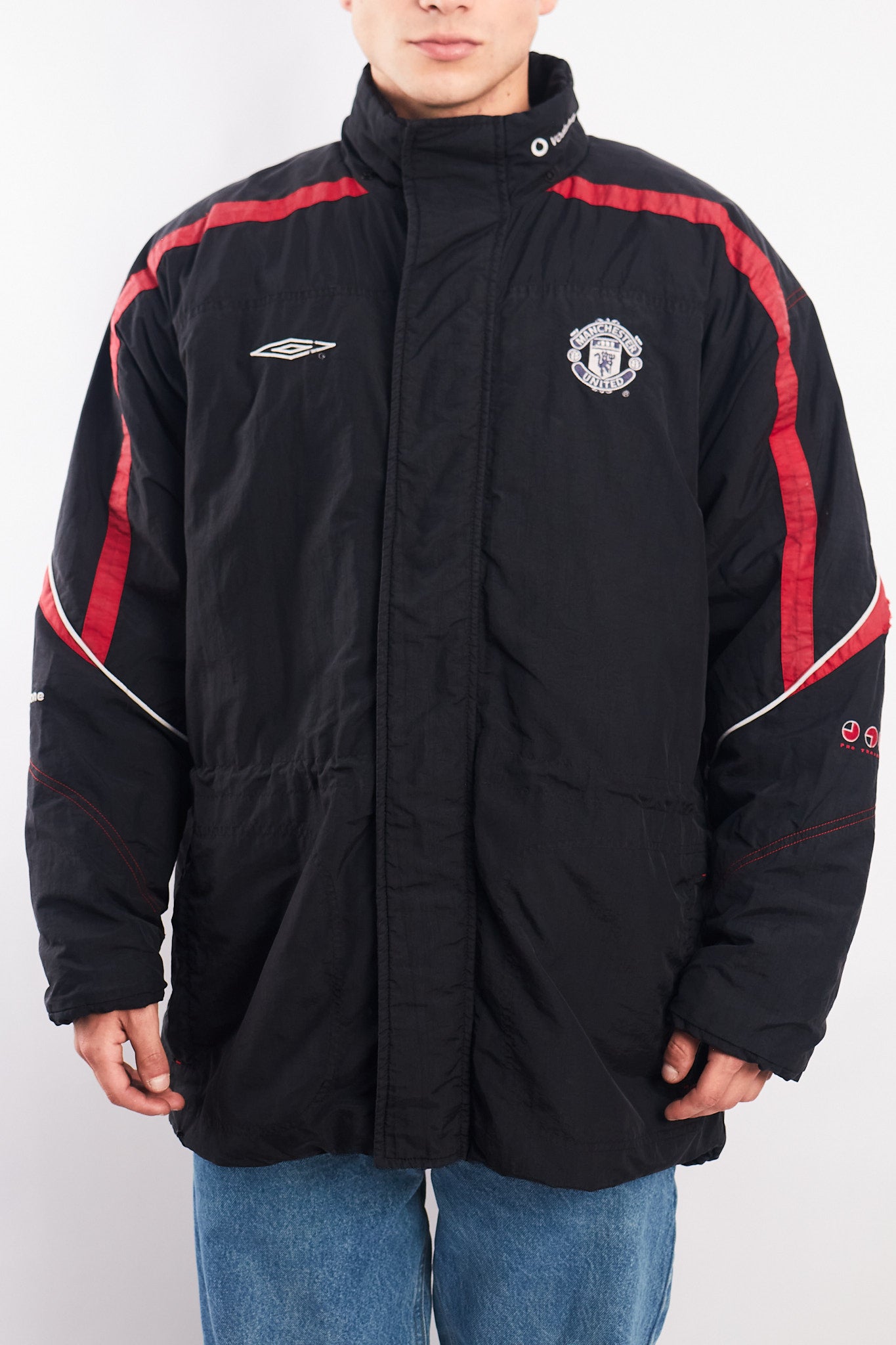 2000-2001 Vintage Umbro Pro Training Manchester United Padded Jacket (L)