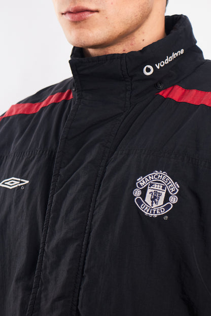 2000-2001 Vintage Umbro Pro Training Manchester United Padded Jacket (L)