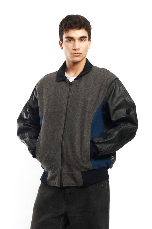 1990 Vintage Leather Varsity Jacket (L)