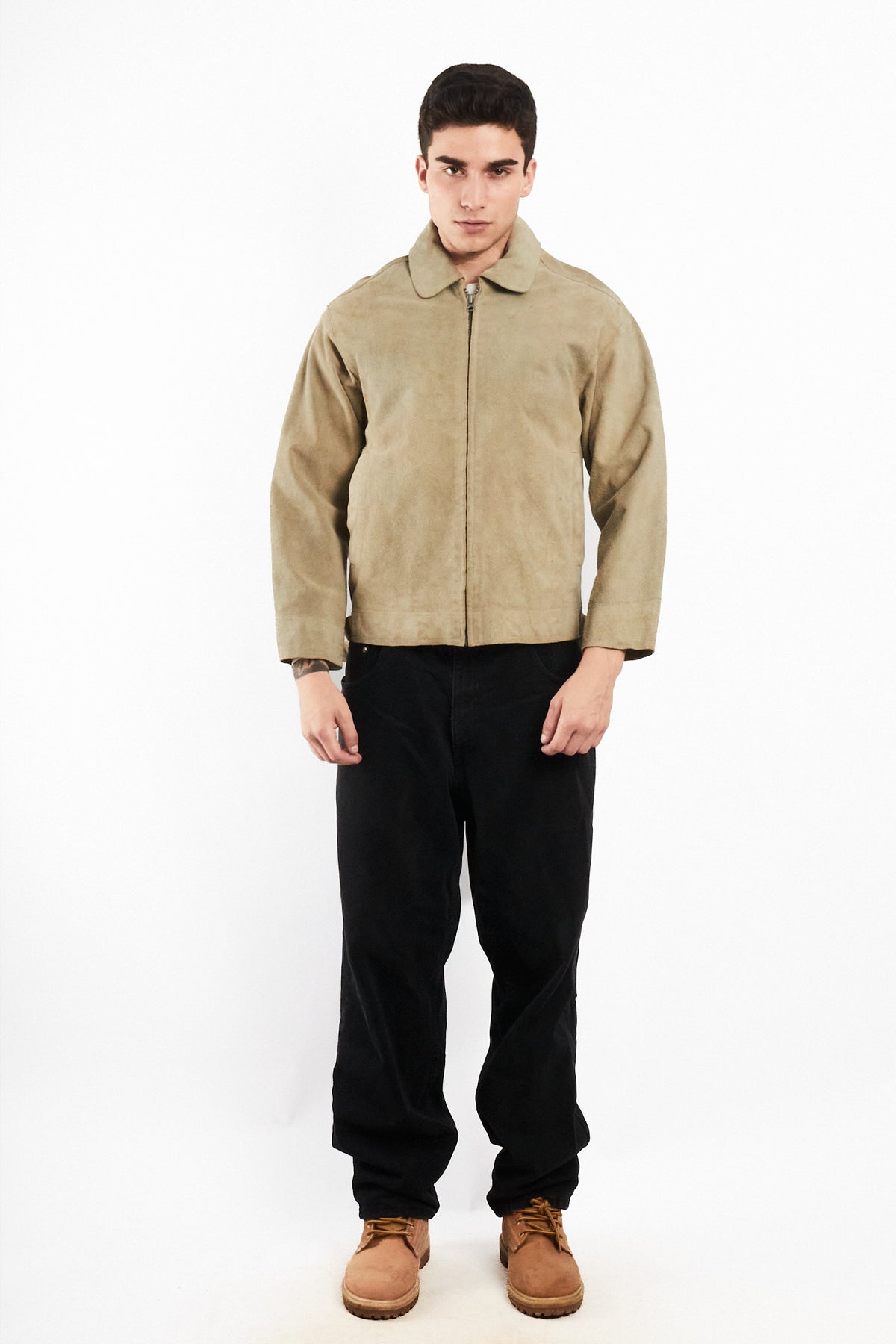 2000 Vintage Tommy Hilfiger Pistachio Suede Harrington (S)