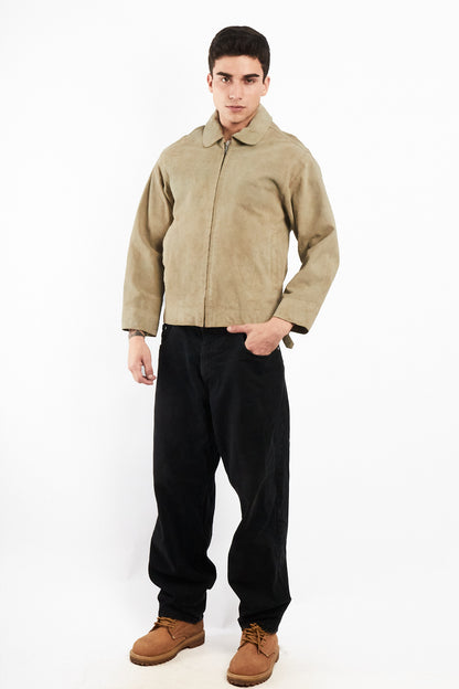2000 Vintage Tommy Hilfiger Pistachio Suede Harrington (S)