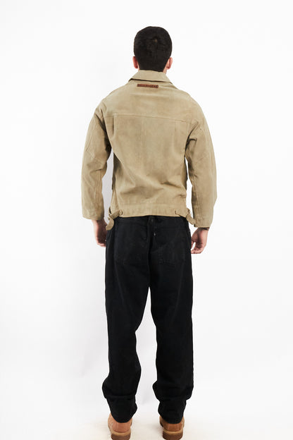 2000 Vintage Tommy Hilfiger Pistachio Suede Harrington (S)