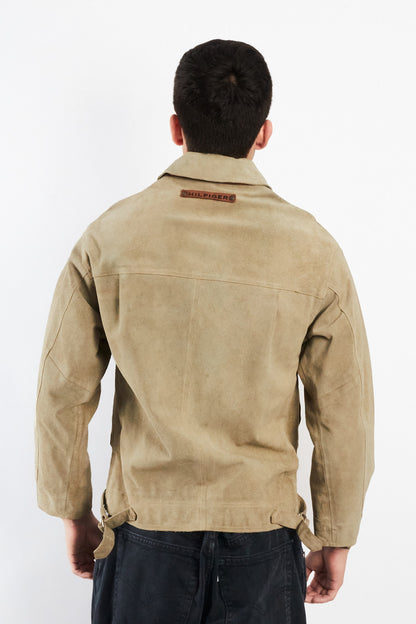 2000 Vintage Tommy Hilfiger Pistachio Suede Harrington (S)
