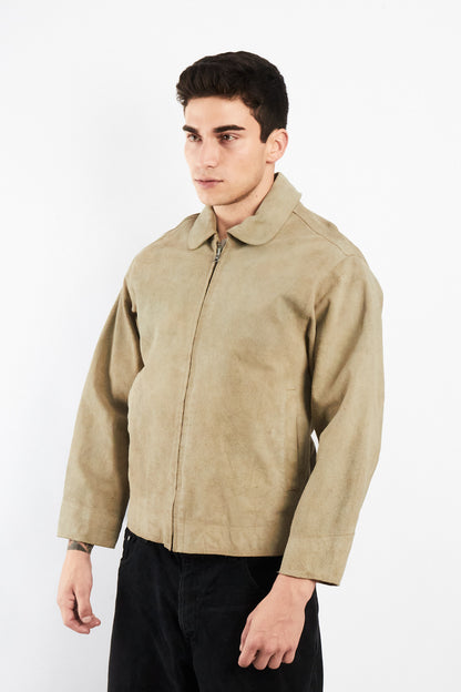 2000 Vintage Tommy Hilfiger Pistachio Suede Harrington (S)