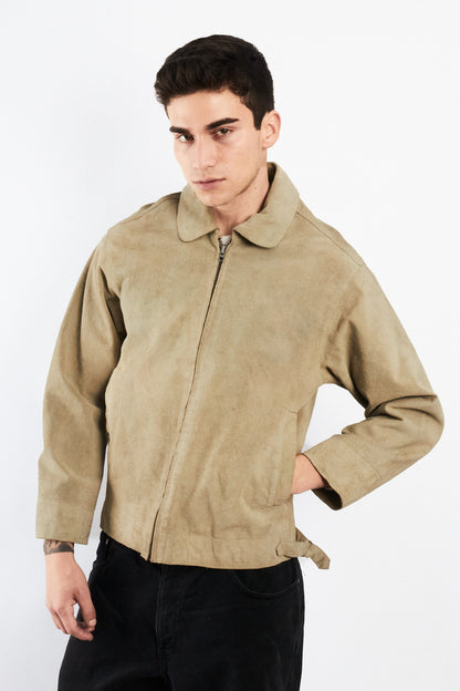2000 Vintage Tommy Hilfiger Pistachio Suede Harrington (S)