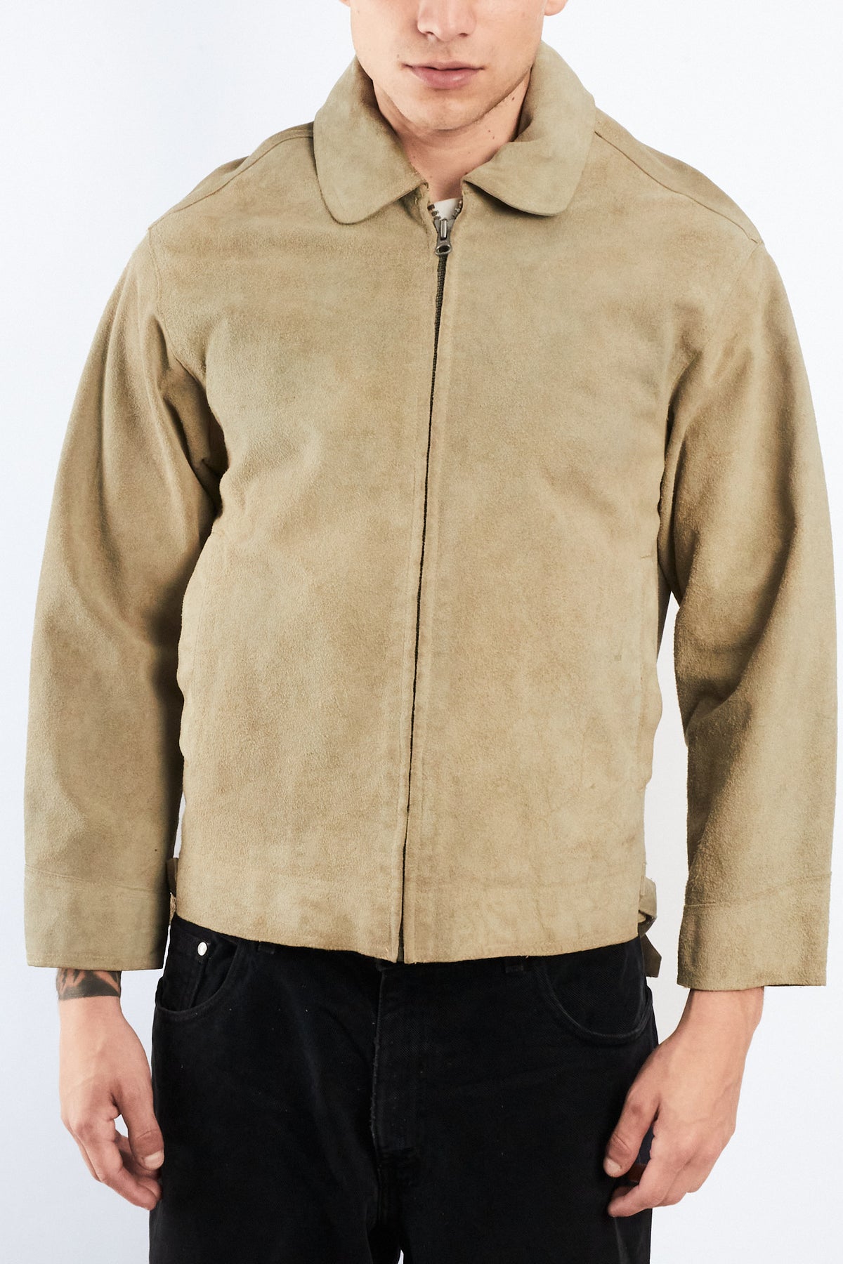 2000 Vintage Tommy Hilfiger Pistachio Suede Harrington (S)