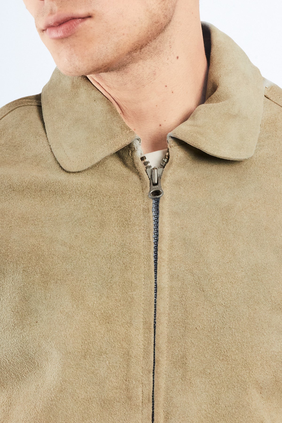 2000 Vintage Tommy Hilfiger Pistachio Suede Harrington (S)
